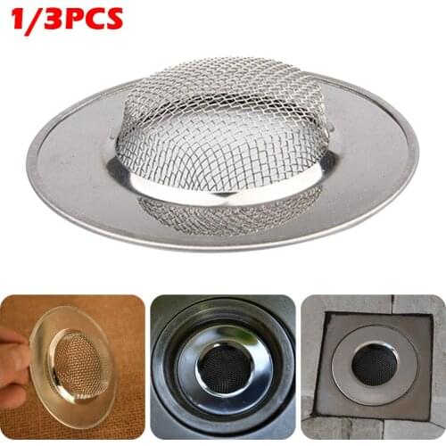Kitchen Sink Strainer Stainless Steel Bathroom Sink Filter Mesh Food Waste Hair Catcher Stopper Anti-Clogging Kitchen Gadget