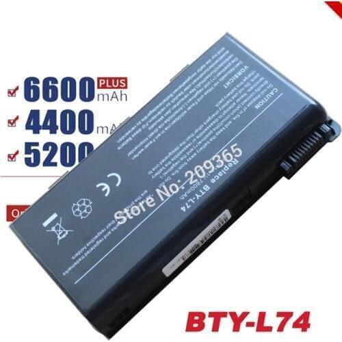 Special 9cell Laptop Battery For MSI L74 L75 A7005 CX500 CX500DX CX705X CX623 EX460 EX610 CX700 Bty-l74 MSI CX620 free shipping