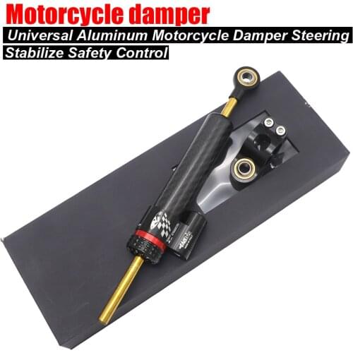 Carbon fiber Universal Motorcycle Damper Steering Stabilize Safety Control For Yamaha MT09 MT07 YZF R1 R6 FZ1 XJR1300 MT-07