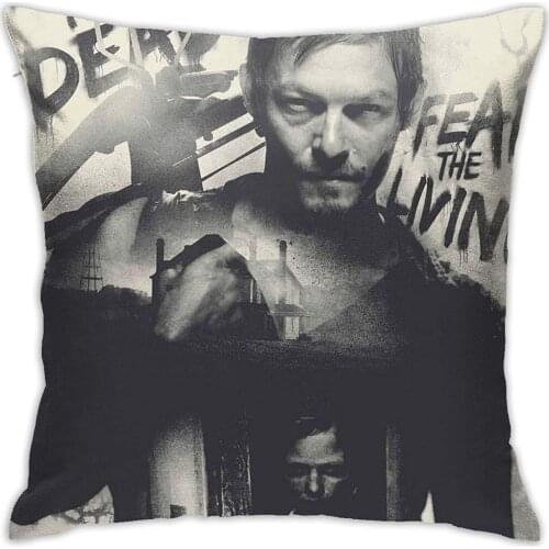 Uubik Daryl Dixon Fashion Men Adventure Pillowcase Square Soft Cushion with Hidden Zipper for Sofa Bedroom Home Decor Throw