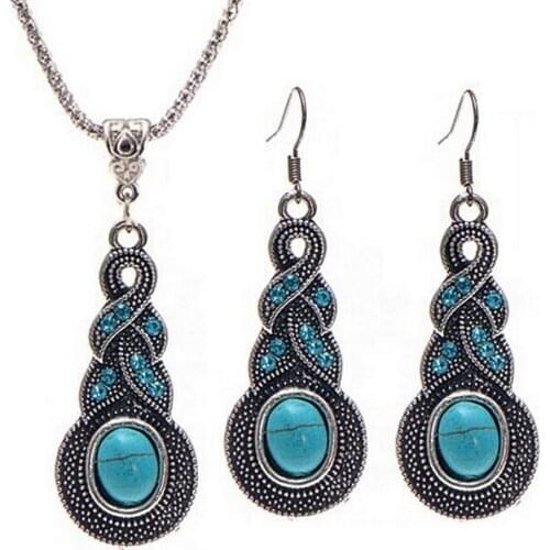 SBY1448 Fashion Necklace Punk Animal Hot Selling Peacock Jewelry Sets Choker Necklace Round Necklaces With Earrings