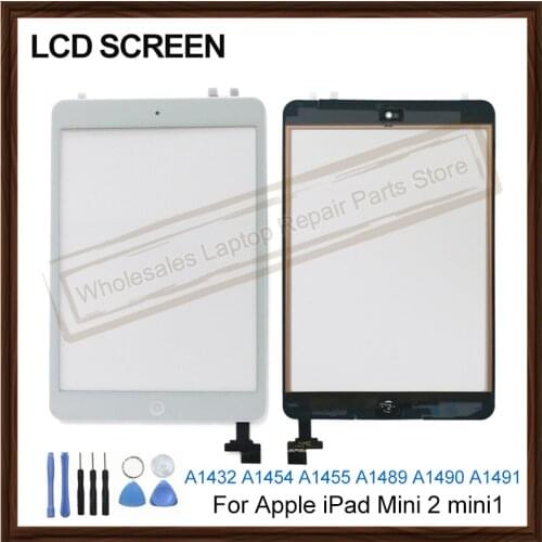 New For Apple iPad Mini 2 mini1 lcd display A1432 A1454 A1455 A1489 A1490 A1491 LCD Touch Screen Digitizer IC Cable Sensor Glass