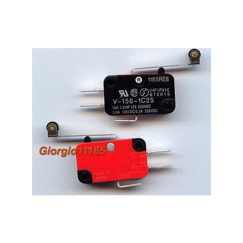 10pcs Roller Lever Arm Micro Switches AC 250V HV-156-1C25