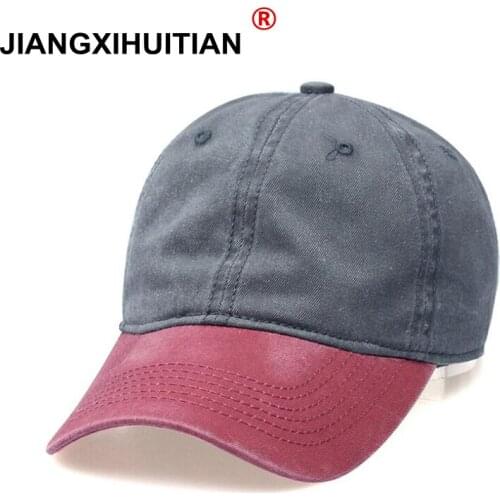2018 High quality Washed Cotton Adjustable Solid color Baseball Cap Unisex couple cap Fashion Leisure Casual HAT Snapback cap