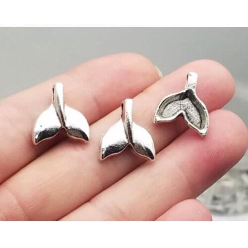 25pcs/lot--16x15mm, Antique silver plated Whale Tail charms,DIY supplies,Jewelry accessories