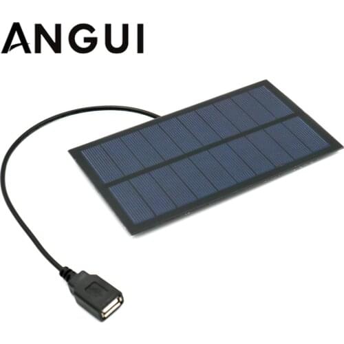 5V 2W 3W 4W 7W Output USB Solar Cell Outdoor 18650 Battery Charger USB Female Port 5 V Charge Regulators Solar Panel