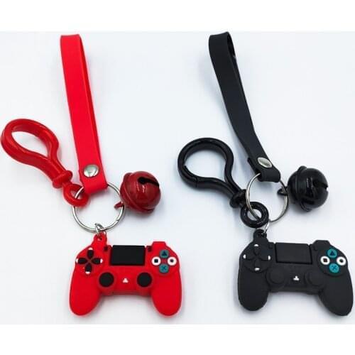 Basic Fashion PVC Game Machine Keychain & Keyring Cute Gamepad Joystick Key Chain PS4 Game Console Keychains Bag Wholesale