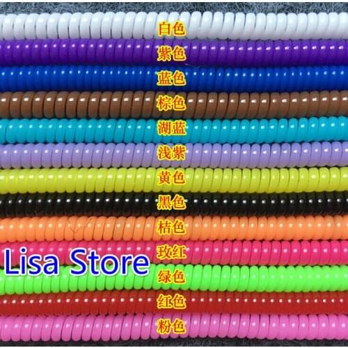 FreeShip 200pcs Plastic spring Protective sleeve Mobile Tablet Spiral Cord Protector for Cell Phone iPhone Charger Earphone Cord