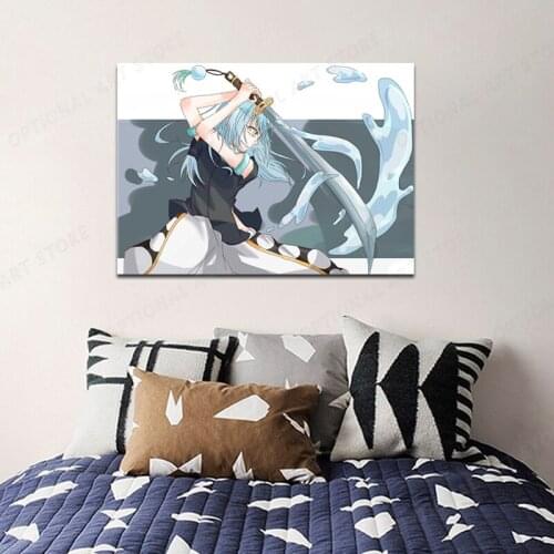 Home living bedroom decoration rimuru tempest canvas poster painting picture wall art print high definition quality frames