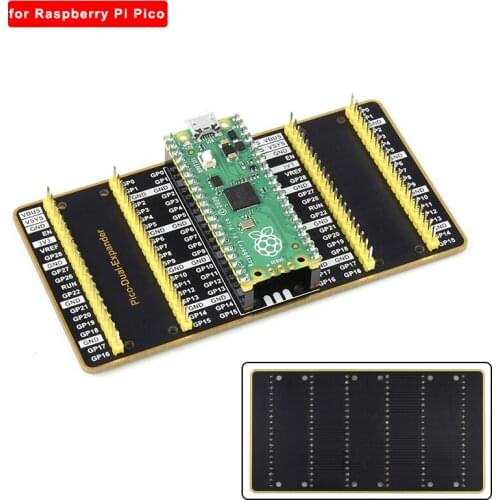 Dual GPIO Expander for Raspberry Pi Pico 2 Sets of Male Headers Standard Interface External Expansion Board
