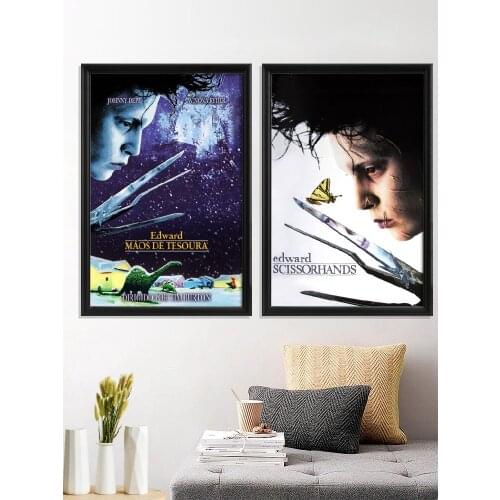 Movie Edward Scissorhands Poster Prints Art Silk Home Gift Room Wall Stiker Decor