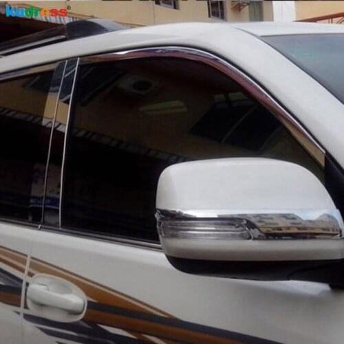 For Toyoto Prado J150 2014 2015 Chromium Car Styling ABS Side Rearview Mirrors Strip Cover Trim Auto Parts Accessories 2pcs