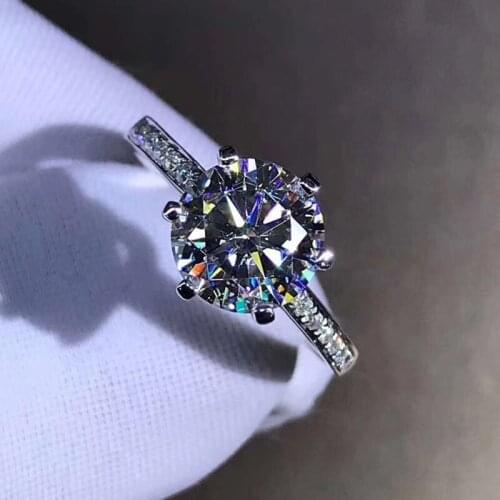 Classic Six Design Round Cut AAA Zircon Rings for Women 925 Sterling Silver Jewelry Bride Weeding Party Valentines Day Gift