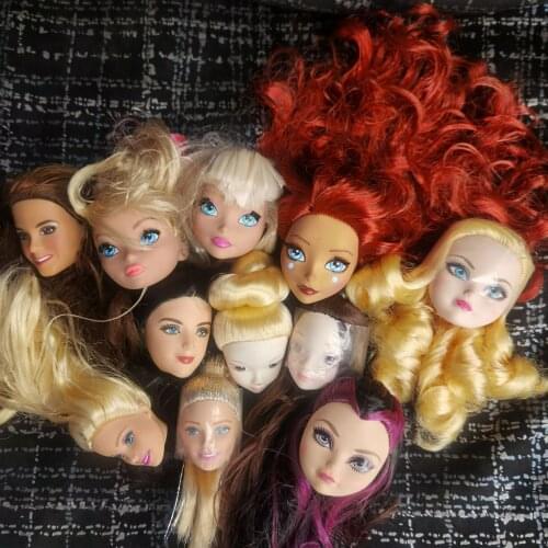 Collection Choose Style Perfect Doll Heads Silver Hair Jute Red Hair Doll Accessories Girl DIY Dressing Princess Toy Doll Heads