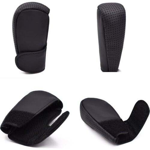 Leather Car Gear Shift Knob Cover Collors Gearshift Case Automatic Transmission Handle Shifter Level Change Stick Protector New