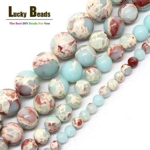 Round ShouShan Stone Snakeskin Blue Stone Beads For Jewelry Making Diy Necklace Bracelet 4/6/8/10/12mm Pick Size 15'' Strands