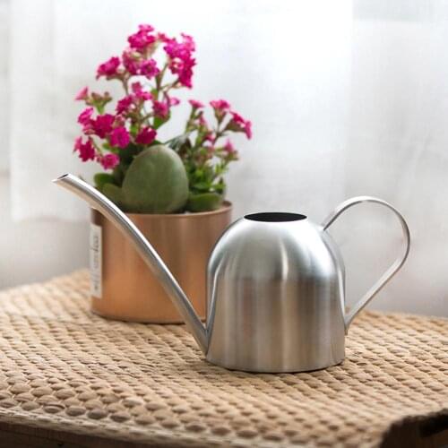 European Gardening Watering Can Pot Stainless Steel 450ml Household Shower Pot Gold Small Watering Flower