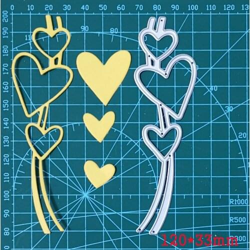 Metal Cutting Dies heart Line Border 2021 New Crafts Die Mold Stencil For DIY Scrapbooking Paper Cards Embossing Die Template