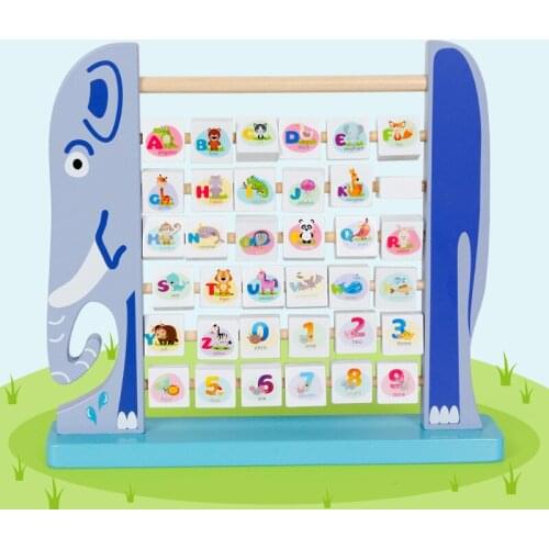 Multifunction Flip Learning Stand Wooden Montessori Toys Counting Cognition Board Early Educational Math Toy For Children Gift