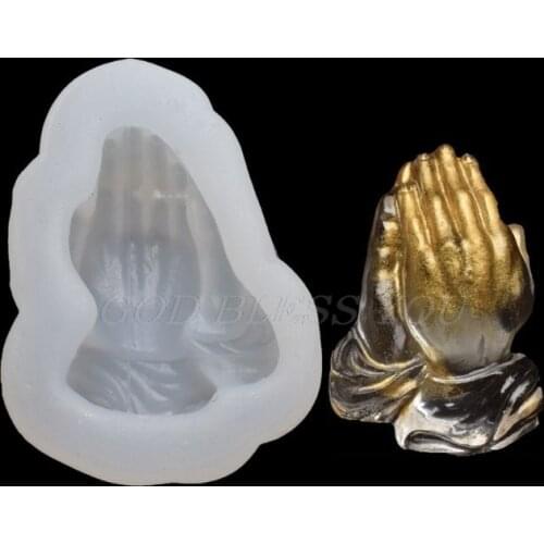 Buddhism Prayer Hand Pendant Silicone Resin Mold Buddha Bead Pendant Resin Casting Mold Jewelry Making Tools Art Crafts