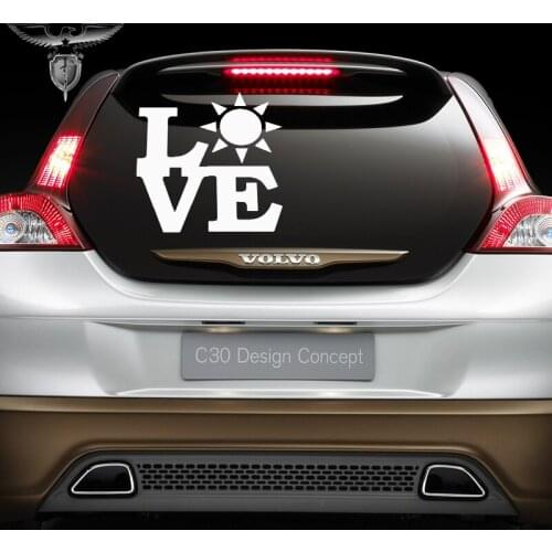 EmpireYing 3 Sizes 8 Colors Love Sun Styling Sticker Car Window Cruise Ship Tanning Bed Sea Beach Ocean Lotion Vinyl Decal Gifts