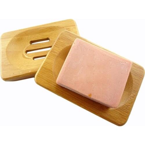 Natural Bamboo Wood Bathroom Shower Soap Tray Dish Storage Holder Plate Tool for Soap