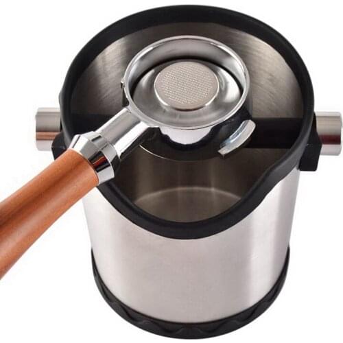 Non-Slip Silicone Base Coffee Grounds Container Drain Container Stainless Steel Filter