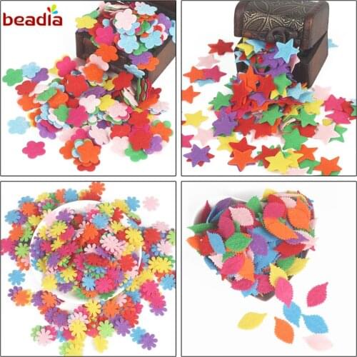 50-100pcs Multi Shapes Creative Non-woven Patch Children Handmade Materials Kids DIY Sewing Craft Supplies