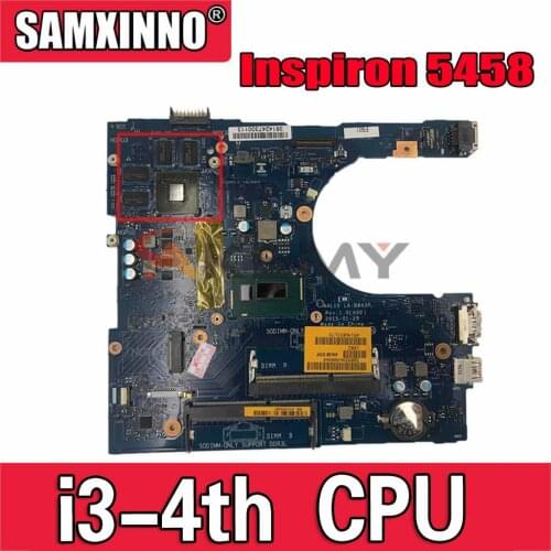 Original Laptop motherboard For DELL Inspiron 5458 5758 5558 I3-4005U SR1EK N16V-GM-B1 Mainboard CN-00KMM8 00KMM8 LA-B843P