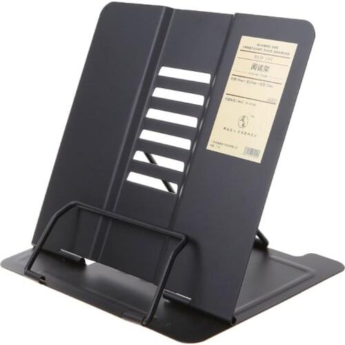 Portable Metal Adjustable Reading Book Holder Support Document Shelf Bookstand