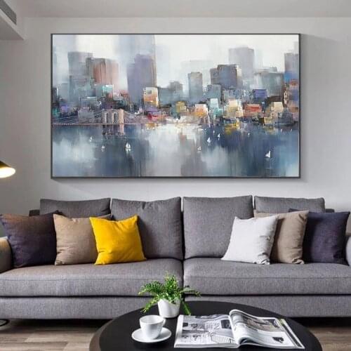 Nordic Modern Ink City Landscape Art Print Posters Canvas Painting Wall Decoration For Living Room Bedroom Decor Unframed