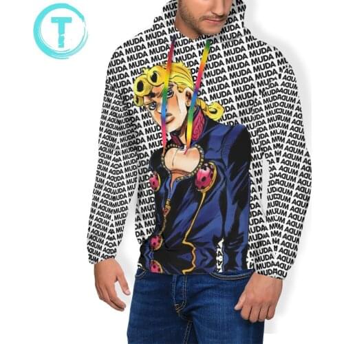 Jojo Bizarre Hoodie JoJo Bizarre Adventure - Giorno Giovanna Hoodies Autumn Long Sleeve Pullover Hoodie Hoodies