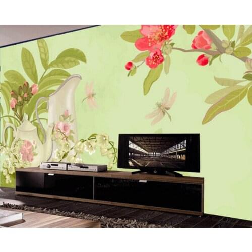 Custom vintage wallpaper,Fresh pattern,floral mural for living room bedroom dining backdrop waterproof papel de parede