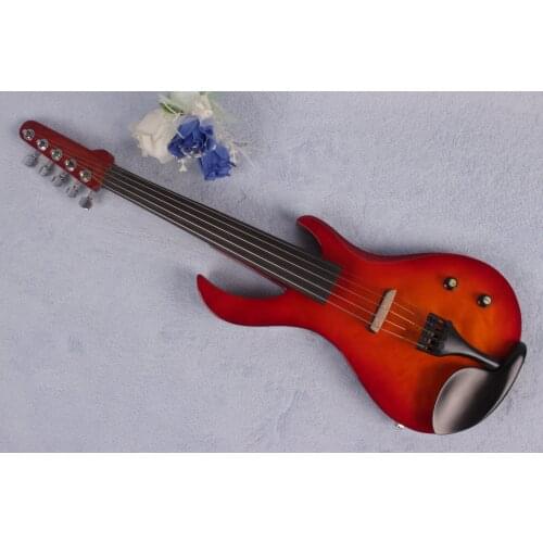 High Quality 16inch 5String Electric Viola Guitar Shape Ebony Fittings With Viola Case Bow