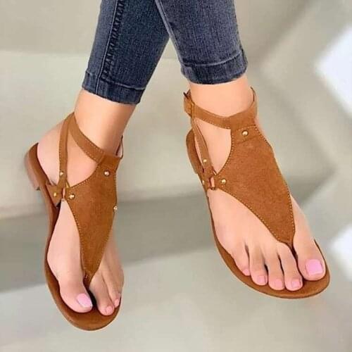 Women Sandals 2020 Summer Outdoor Beach Flip-flop Sandals Solid Fashion Gladiator Sandals Women Flats Casual Ladies Shoes