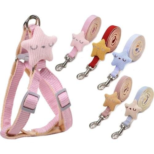 Escape Proof Cat Vest Harness Leash Set Adjustable Harnesses Soft Breathable Chest Strap for Cats Puppy Pet Supplies