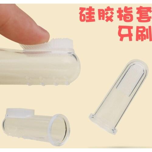 4 PC Lot Baby Teether Dental Care Baby Milk Toothbrush Thumb Set Silicone Teeth Gel Full Silicone Tongue Toothbrush