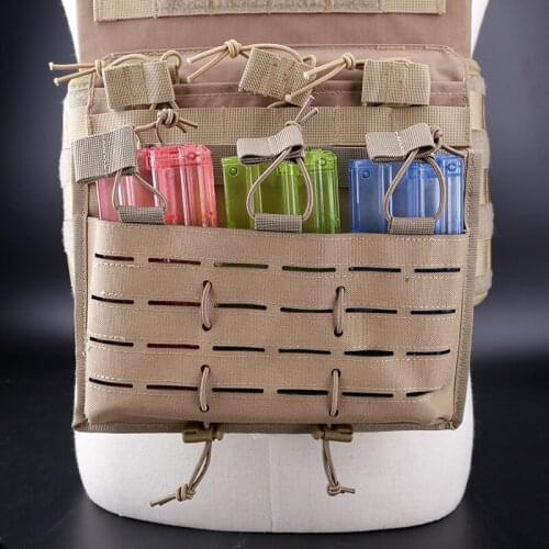 1000D Nylon 5.56 Multi-function Army fan Tactical Vest MOLLE system laser Triple accessory package Solid color