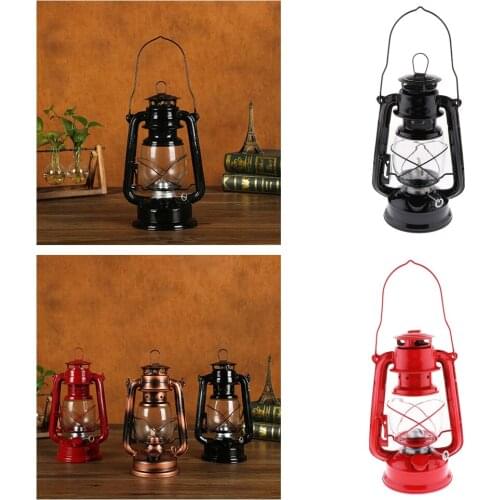2pcs Metal Oil Lamp Camping Lantern for Indoor Outdoor Cafe Decorations