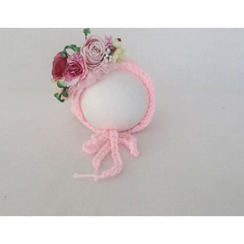 Dvotinst Photography products Baby Girls Floral Hat Simulation Flower Bonnet Fotografia Accessorio Studio Shoot Photo Props