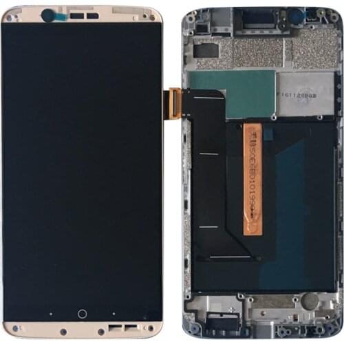 5.5" Original AMOLED LCD Display for ZTE Axon 7 A2017 A2017U A2017G LCD Display Touch Screen Replacement Assembly with Frame
