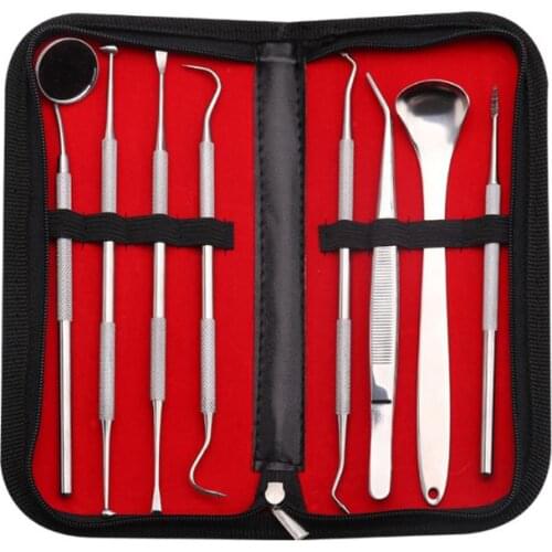 8 Pcs/set Pet Teeth Cleaning Tools Dogs Cats Tartar Stones Remover Dental Scraper Animal Tooth Care Tool Set