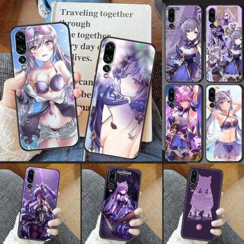 Genshin Impact Keqing Phone case For Huawei P Mate P10 P20 P30 P40 10 20 Smart Z Pro Lite 2019 black silicone Etui pretty shell