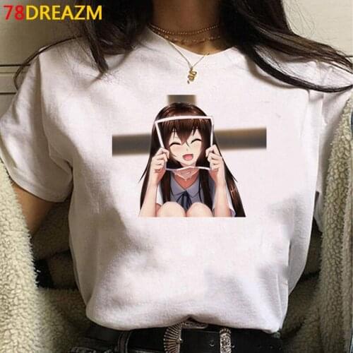 Tearful Girl top tees clothes women white t shirt japanese casual 2021 kawaii summer top couple clothes harajuku kawaii