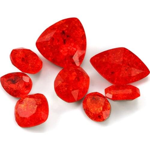 Crystal Hyacinth Ice flower series glass gem Creation Rhinestones Nail Art Decorations stone Point Back for Jewelry making