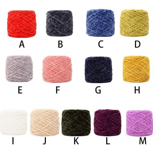 Chunky Gold Velvet Yarn Skin-friendly Crystal Chenille Bernat Crochet Velvet Yarn Hand Bulky Knitting Scarf Hat Sweater