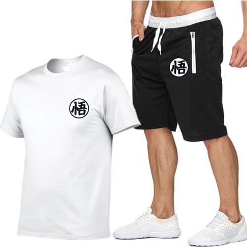 Summer Anime Short Sets Mens And Womens Casual Suits Sportswear Tracksuit Cotton T-shirt+Shorts Casual Hip Hop Printed Clothing