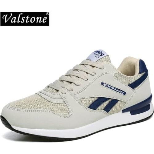 Valstone Breathable Men Spring summer sneakers Mesh air Trainers women Antiskid outdoor walking shoes light weight white Black