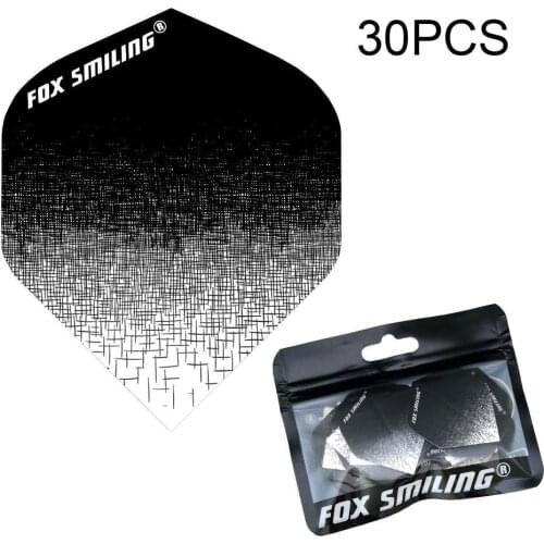 Fox Smiling 30PCS Dart Flights PET Darts Flights Professional Dart Accessories Dardos Feather Leaves Dartboard Games