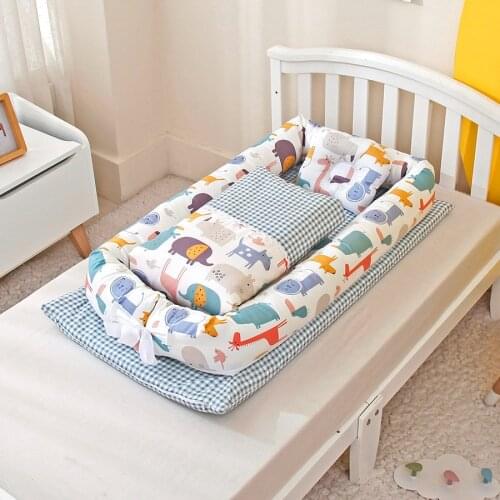 50x90cm New Soft Baby Nest Bed For Boys Girls Portable Travel Bed Infant Cotton Cradle Crib Baby Newborn Movable Bed Baby Bed